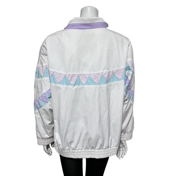 VINTAGE Retro White Ski Jacket Large - Picture 3 of 7